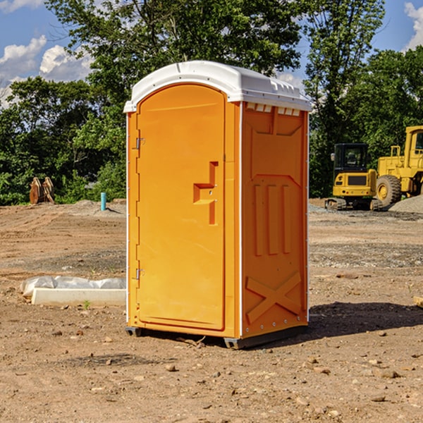 how often are the portable restrooms cleaned and serviced during a rental period in Lackawanna New York